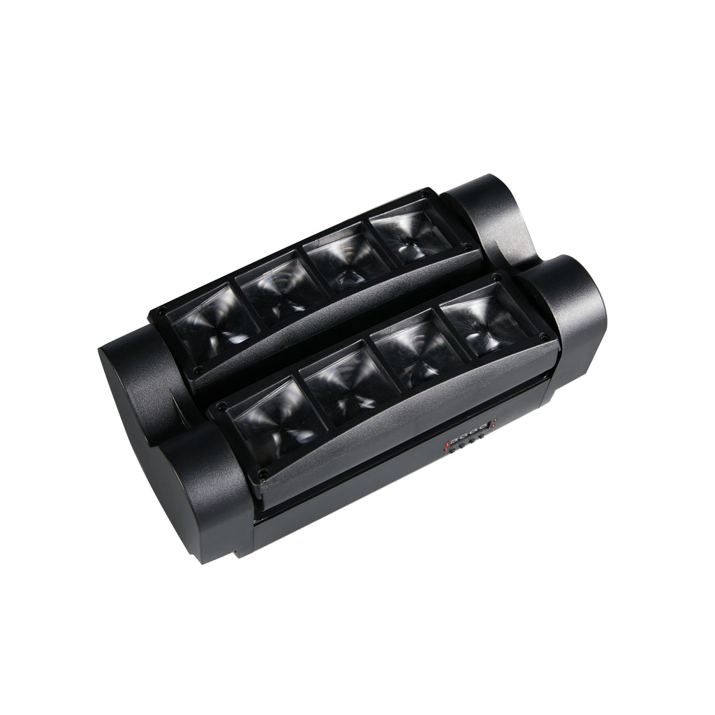 Spider Moving Head Light 8x10W LEDs Beam DJ Lights RGBW Sound Activated and DMX-512 Control for Party Pub Festival Disco Show We
