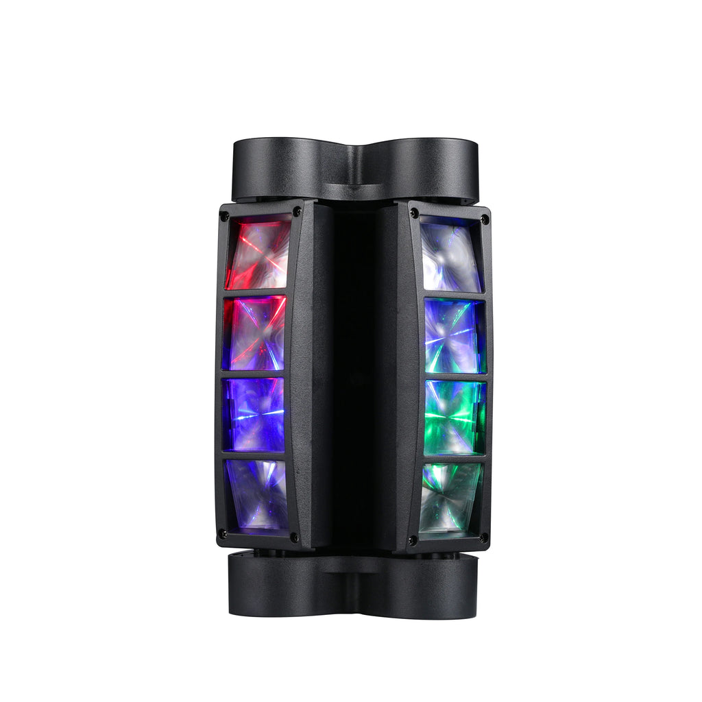 Spider Moving Head Light 8x10W LEDs Beam DJ Lights RGBW Sound Activated and DMX-512 Control for Party Pub Festival Disco Show We